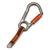 ergodyne® Squids 3108F(x) Tool Lanyard with Locking Aluminum Carabiner + Loop, 15 lb Max Working Capacity, 38" to 48" Long, Orange/Gray Tool Lanyards - Office Ready