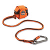 ergodyne® Squids 3108F(x) Tool Lanyard with Locking Aluminum Carabiner + Loop, 15 lb Max Working Capacity, 38" to 48" Long, Orange/Gray Tool Lanyards - Office Ready