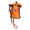 ergodyne® Squids 3108F(x) Tool Lanyard with Locking Aluminum Carabiner + Loop, 15 lb Max Working Capacity, 38" to 48" Long, Orange/Gray Tool Lanyards - Office Ready