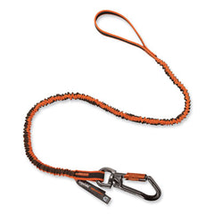ergodyne® Squids 3109F(x) Tool Lanyard with Locking Swivel-Action Aluminum Carabiner + Loop, Swiveling Aluminum Carabiner + Loop, 25 lb Max Working Capacity, 38" to 48" Long
