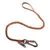 ergodyne® Squids 3109F(x) Tool Lanyard with Locking Swivel-Action Aluminum Carabiner + Loop, Swiveling Aluminum Carabiner + Loop, 25 lb Max Working Capacity, 38" to 48" Long Tool Lanyards - Office Ready