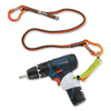 ergodyne® Squids 3110F(x) Tool Lanyard with Aluminum Carabiners, 10 lb Max Working Capacity, 38" to 48" Long, Orange/Gray Tool Lanyards - Office Ready