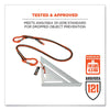 ergodyne® Squids 3110F(x) Tool Lanyard with Aluminum Carabiners, 10 lb Max Working Capacity, 38" to 48" Long, Orange/Gray Tool Lanyards - Office Ready