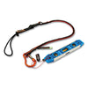 ergodyne® Squids 3102F(x) Tool Lanyard with Aluminum Carabiner + Detachable Cinch-Loop, 5 lb Max Working Capacity, 38" to 48", Orange/Gray Tool Lanyards - Office Ready