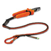 ergodyne® Squids 3102F(x) Tool Lanyard with Aluminum Carabiner + Detachable Cinch-Loop, 5 lb Max Working Capacity, 38" to 48", Orange/Gray Tool Lanyards - Office Ready