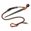 ergodyne® Squids 3102F(x) Tool Lanyard with Aluminum Carabiner + Detachable Cinch-Loop, 5 lb Max Working Capacity, 38" to 48", Orange/Gray Tool Lanyards - Office Ready