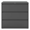 Alera® Lateral File, 3 Legal/Letter/A4/A5-Size File Drawers, Charcoal, 42" x 18.63" x 40.25" Lateral File Cabinets - Office Ready