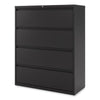 Alera® Lateral File, 4 Legal/Letter-Size File Drawers, Black, 42" x 18.63" x 52.5" Lateral File Cabinets - Office Ready