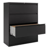 Alera® Lateral File, 4 Legal/Letter-Size File Drawers, Black, 42" x 18.63" x 52.5" Lateral File Cabinets - Office Ready