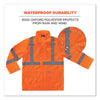 ergodyne® GloWear 8365 Class 3 Hi-Vis Rain Jacket, Polyester, X-Large, Orange Rain Gear - Office Ready