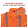 ergodyne® GloWear 8365 Class 3 Hi-Vis Rain Jacket, Polyester, X-Large, Orange Rain Gear - Office Ready