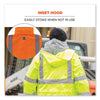 ergodyne® GloWear 8365 Class 3 Hi-Vis Rain Jacket, Polyester, X-Large, Orange Rain Gear - Office Ready