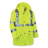ergodyne® GloWear 8365 Class 3 Hi-Vis Rain Jacket, Polyester, X-Large, Lime Rain Gear - Office Ready