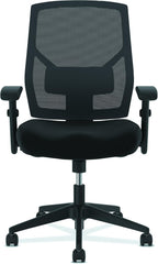 HON Crio High-Back Task Chair | Mesh Back | Adjustable Arms | Adjustable Lumbar | Black Fabric HVL581.ES10.T