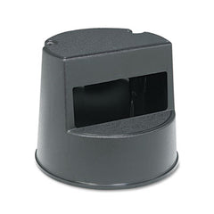 Rubbermaid® Commercial Rolling Step Stool, Curved Design, Curved Design, 2-Step, Retracting Casters, 350 lb Capacity, 16" Diameter x 13.5"h, Black