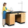 Diversified Spaces™ Instructor's Desk, 60" x 30" x 36", Oak/Black Teacher & Instructor Desks - Office Ready