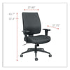 Alera® Alera® Wrigley Series High Performance Mid-Back Synchro-Tilt Task Chair, Supports 275 lb, 17.91" to 21.88" Seat Height, Black Office Chairs - Office Ready