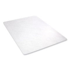 deflecto® EconoMat Non-Studded All Day Use Chair Mat for Hard Floors, Flat Packed, 45 x 53, Clear