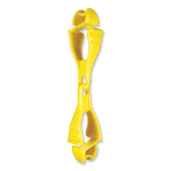 ergodyne® Squids® 3400 Dual Clip Glove Clip Holder, 1 x 1 x 6.5, Acetal Copolymer, Lime