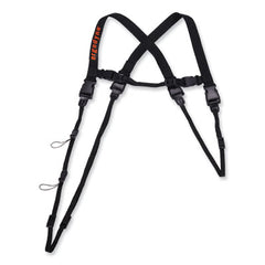 ergodyne® Squids 3132 Barcode Scanner Lanyard Harness, Large: 20" Arm Strap, 43" Long Lanyard Strap, Black