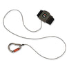 ergodyne® Squids 3002 Retractable Lanyard with Carabiner + Belt-Loop Anchor, 2 lb Max Working Capacity, 6" to 48" Long, Gray Tool Lanyards - Office Ready
