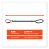 ergodyne® Squids 3100 Lanyard with Aluminum Carabiner + Cinch-Loop, 10 lb Max Working Capacity, 42" to 54" Long, Lime Tool Lanyards - Office Ready