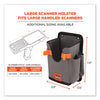 ergodyne® Squids® 5543 Handheld Barcode Scanner Mount Holder with Fastener Straps, 2 Compartments, 3.5 x 2.5 x 7.3, Gray Hand Tool Organizer Holsters - Office Ready