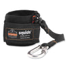 ergodyne® Squids 3114 Pull-On Wrist Lanyard with Stainless Steel Carabiner, 3lb Max Working Capacity, 7.5" Long, Black Tool Lanyards - Office Ready