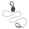 ergodyne® Squids 3003 Retractable Lanyard with Two Carabiners, 2 lb Max Working Capacity, 8" to 48"Long, Gray Tool Lanyards - Office Ready