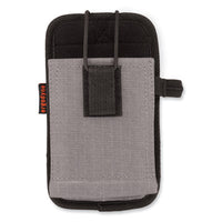 ergodyne® Squids® 5542 Phone Style Scanner Holster with Belt Loop, Large, 1 Compartment, 3.75 x 1.25 x 6.5, Polyester, Gray Hand Tool Organizer Holsters - Office Ready