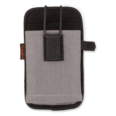 ergodyne® Squids® 5542 Phone Style Scanner Holster with Belt Loop, Large, 1 Compartment, 3.75 x 1.25 x 6.5, Polyester, Gray