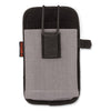 ergodyne® Squids® 5542 Phone Style Scanner Holster with Belt Loop, Large, 1 Compartment, 3.75 x 1.25 x 6.5, Polyester, Gray Hand Tool Organizer Holsters - Office Ready