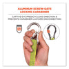 ergodyne® Squids 3100 Lanyard with Aluminum Carabiner + Cinch-Loop, 10 lb Max Working Capacity, 42" to 54" Long, Lime Tool Lanyards - Office Ready