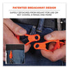 ergodyne® Squids® 3400 Dual Clip Glove Clip Holder, 1 x 1 x 6.5, Acetal Copolymer, Red, 100/Pack Glove Grabbers - Office Ready
