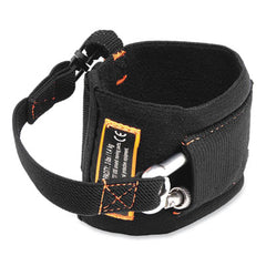 ergodyne® Squids 3114 Pull-On Wrist Lanyard with Stainless Steel Carabiner, 3lb Max Working Capacity, 7.5" Long, Black