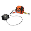 ergodyne® Squids 3002 Retractable Lanyard with Carabiner + Belt-Loop Anchor, 2 lb Max Working Capacity, 6" to 48" Long, Gray Tool Lanyards - Office Ready