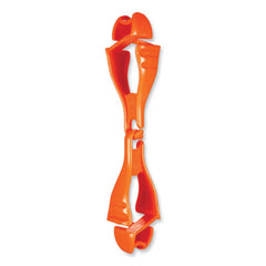 ergodyne® Squids® 3400 Dual Clip Glove Clip Holder, 1 x 1 x 6.5, Acetal Copolymer, Orange