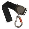 ergodyne® Squids 3002 Retractable Lanyard with Carabiner + Belt-Loop Anchor, 2 lb Max Working Capacity, 6" to 48" Long, Gray Tool Lanyards - Office Ready