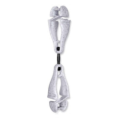 ergodyne® Squids® 3420 Dual Clip Swivel Glove Clip Holder, 1 x 0.6 x 5.5, Acetal Copolymer, Granite