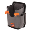 ergodyne® Squids® 5543 Handheld Barcode Scanner Mount Holder with Fastener Straps, 2 Compartments, 3.5 x 2.5 x 7.3, Gray Hand Tool Organizer Holsters - Office Ready