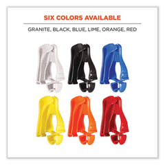 ergodyne® Squids® 3405 Belt Clip Glove Clip Holder, 1 x 1 x 6, Acetal Copolymer, Black