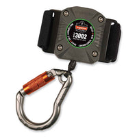 ergodyne® Squids 3002 Retractable Lanyard with Carabiner + Belt-Loop Anchor, 2 lb Max Working Capacity, 6