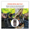 ergodyne® Squids® 5541 Handheld Barcode Scanner Holster with Belt Clip, Large, 2 Compartments, 2.75 x 3.5 x 8, Polyester,Gray Hand Tool Organizer Holsters - Office Ready
