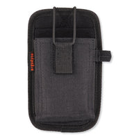 ergodyne® Squids® 5544 Phone Style Scanner Holster with Belt Clip and Loops, 1 Compartment, 3.75 x 1 x 6.5, Polyester,Black Hand Tool Organizer Holsters - Office Ready