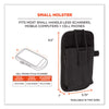 ergodyne® Squids® 5542 Phone Style Scanner Holster with Belt Loop, Small, 1 Compartment, 3.75 x 1 x 6.5, Polyester, Black Hand Tool Organizer Holsters - Office Ready