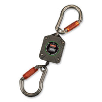 ergodyne® Squids 3003 Retractable Lanyard with Two Carabiners, 2 lb Max Working Capacity, 8