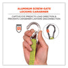 ergodyne® Squids 3100 Lanyard with Aluminum Carabiner + Cinch-Loop, 10 lb Max Working Capacity, 35" to 45" Long, Lime Tool Lanyards - Office Ready