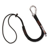 ergodyne® Squids 3105 Tool Lanyard with Aluminum Carabiner + Cinch-Loop, 15 lb Max Working Capacity, 32" to 48", Black, 100/Pack Tool Lanyards - Office Ready