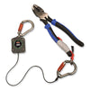ergodyne® Squids 3003 Retractable Lanyard with Two Carabiners, 2 lb Max Working Capacity, 8" to 48"Long, Gray Tool Lanyards - Office Ready