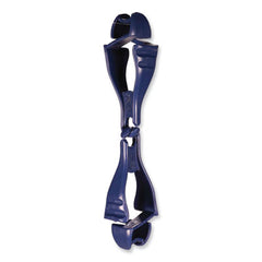 ergodyne® Squids® 3400MD Metal Detectable Dual Clip Glove Clip Holder, 1 x 1 x 6.5, Acetal Copolymer, Deep Blue